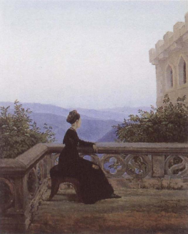 Carl Gustav Carus Woman on a Balcony oil painting image